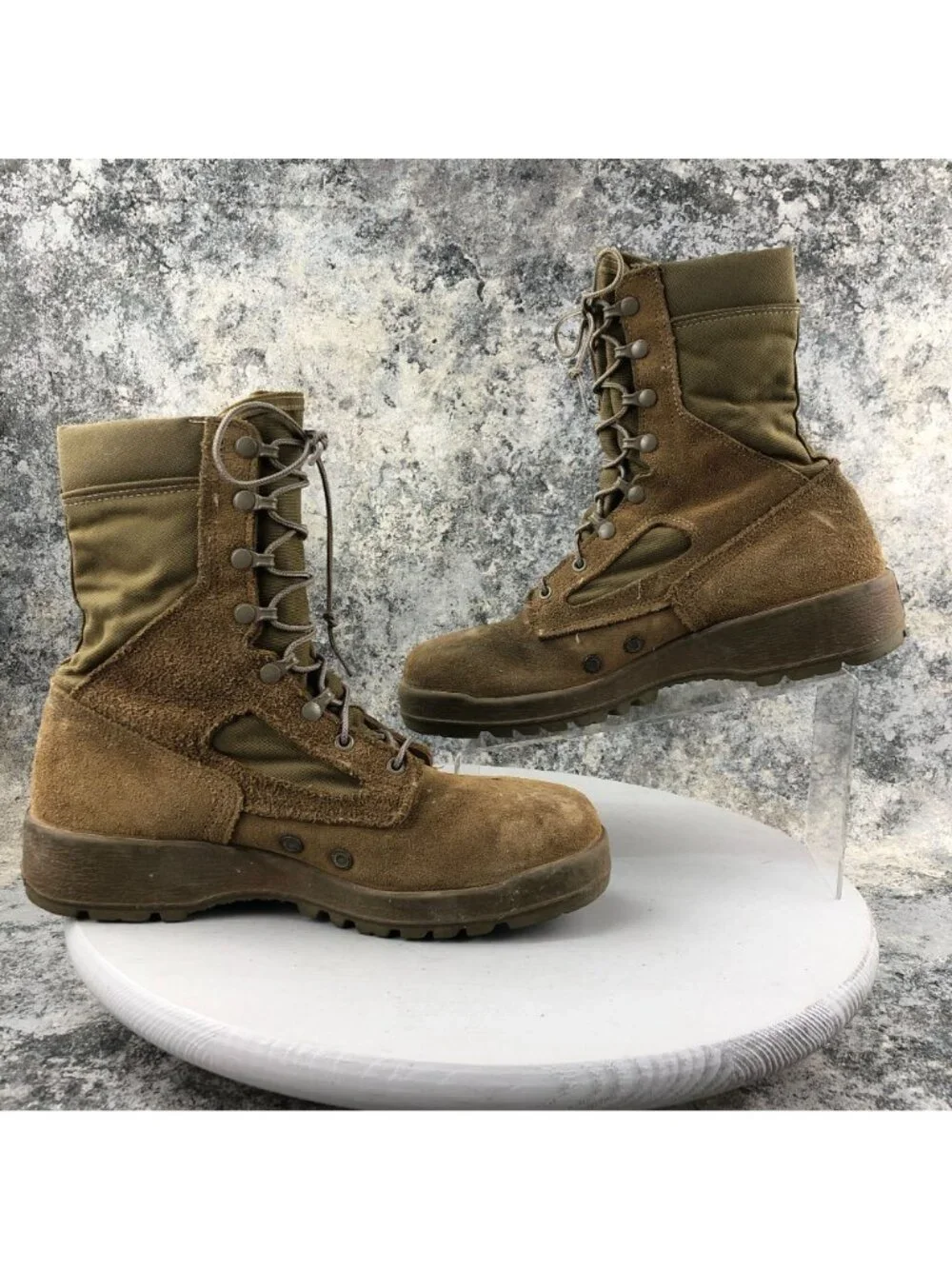 Belleville Men's Size 9.5R 550 ST USMC Hot Weather Steel Toe Brown Boots FAIR
